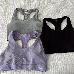 Women Fitness Sport's Bra 90 Degree by Reflex Brand Set of 3 Preowned